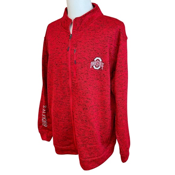 CHAMPION Ohio State Buckeyes Mens Jacket‎ 2XL Red Full Zip College Football - Picture 6 of 13